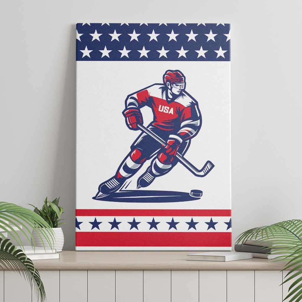 United States Hockey Canvas Wall Art Go Champions USA