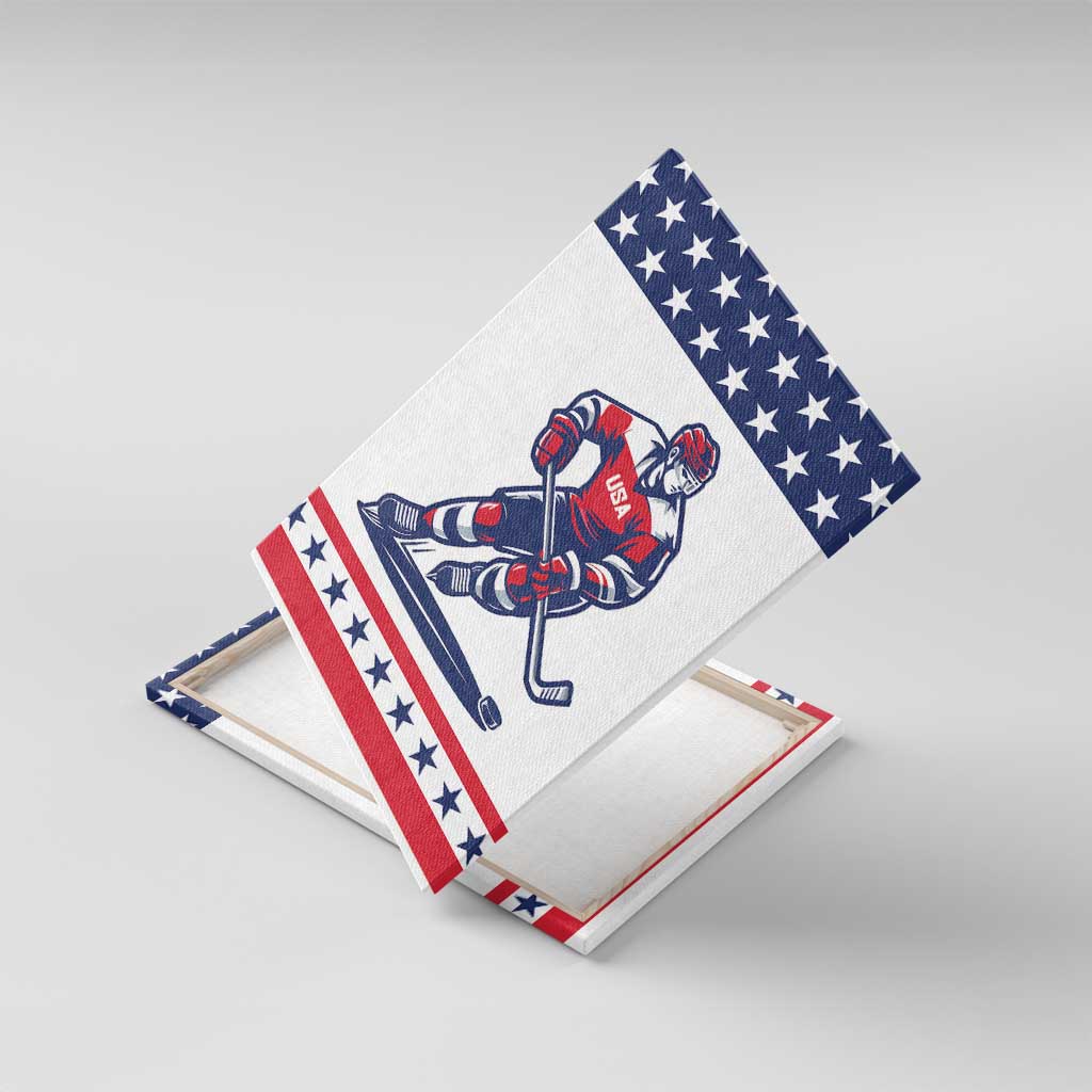 United States Hockey Canvas Wall Art Go Champions USA