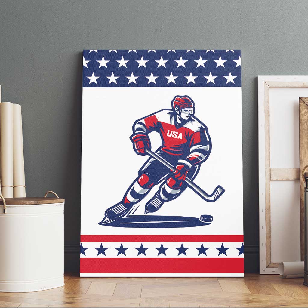 United States Hockey Canvas Wall Art Go Champions USA