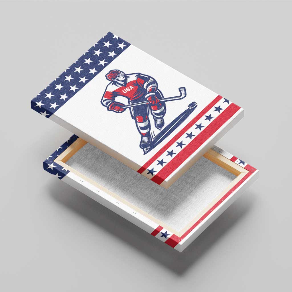 United States Hockey Canvas Wall Art Go Champions USA