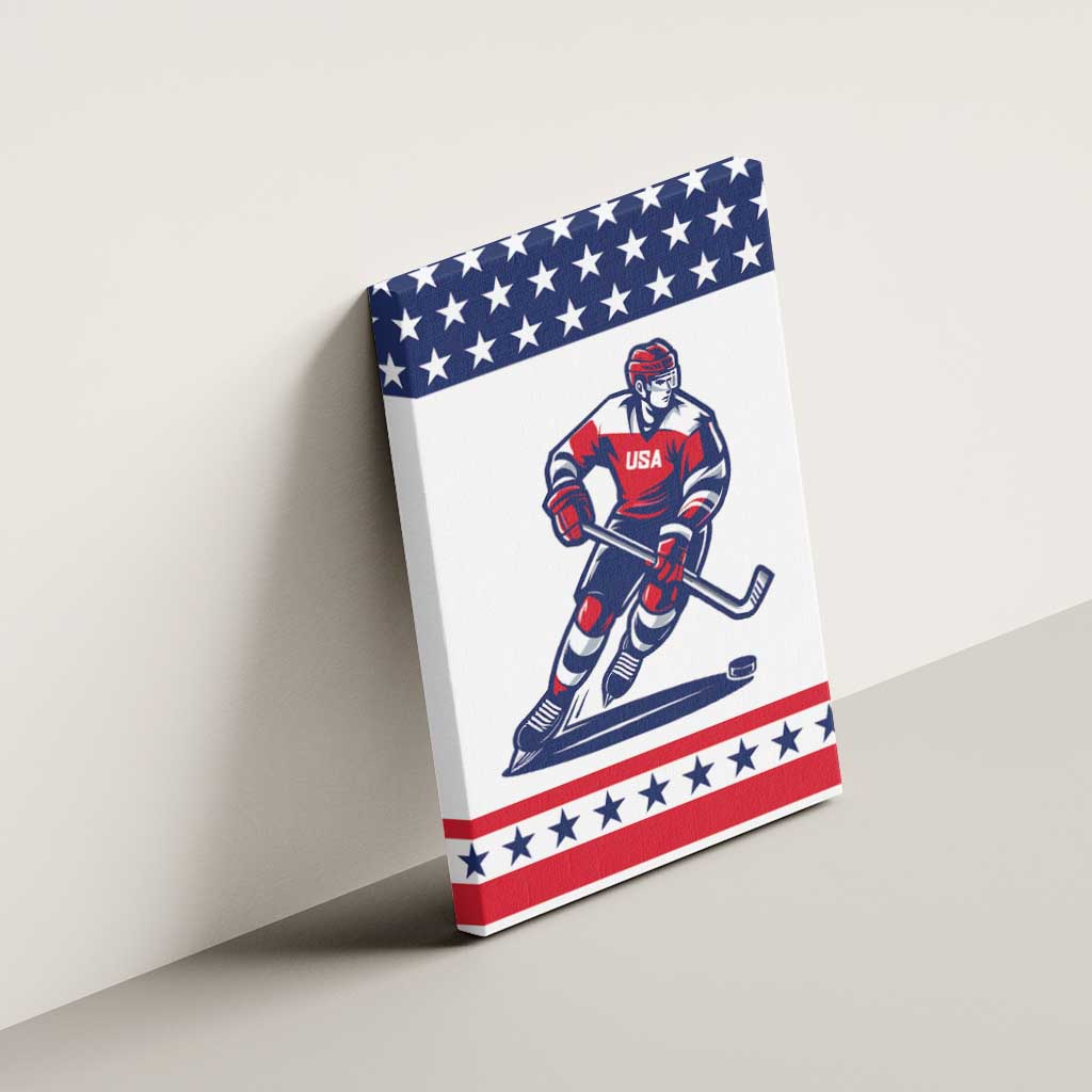 United States Hockey Canvas Wall Art Go Champions USA