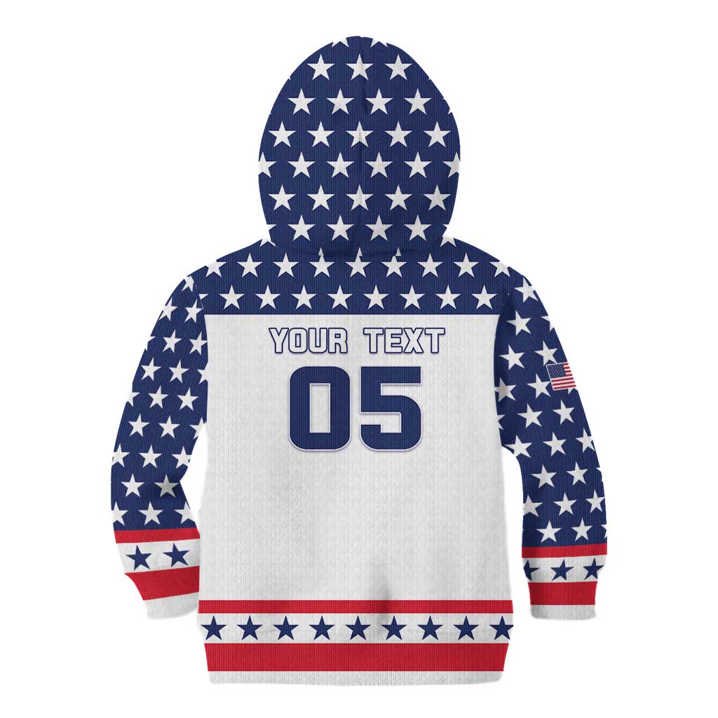 Custom United States Hockey Kid Hoodie Go Champions USA