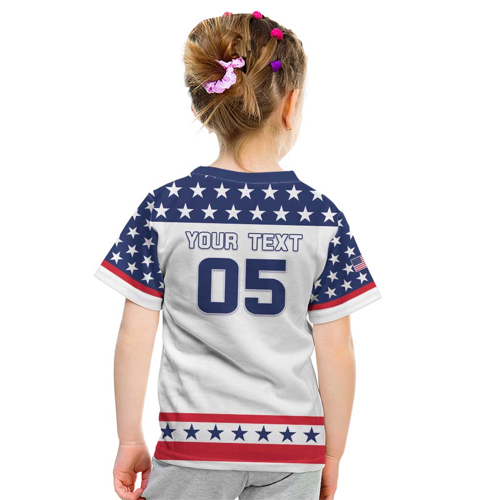 Custom United States Hockey Kid T Shirt Go Champions USA