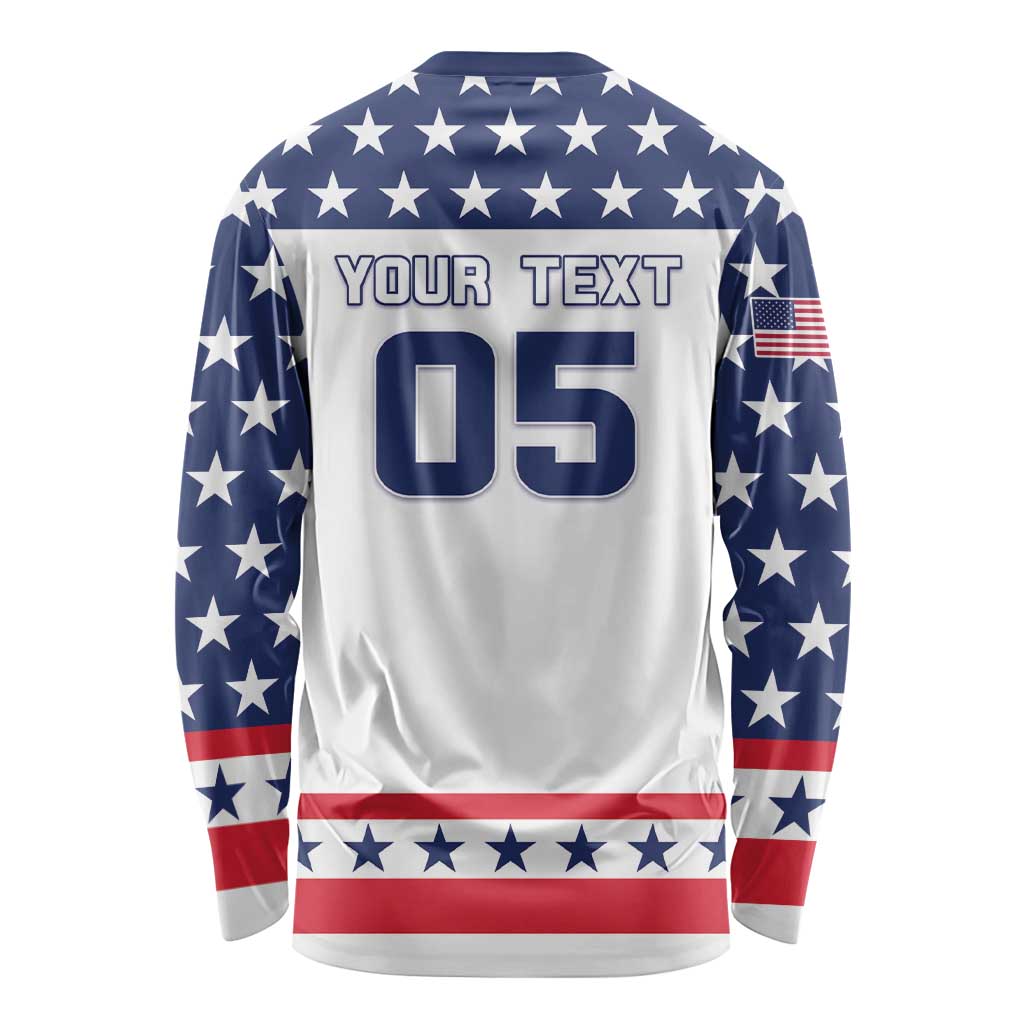 Custom United States Hockey Long Sleeve Shirt Go Champions USA