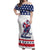 Custom United States Hockey Off Shoulder Maxi Dress Go Champions USA