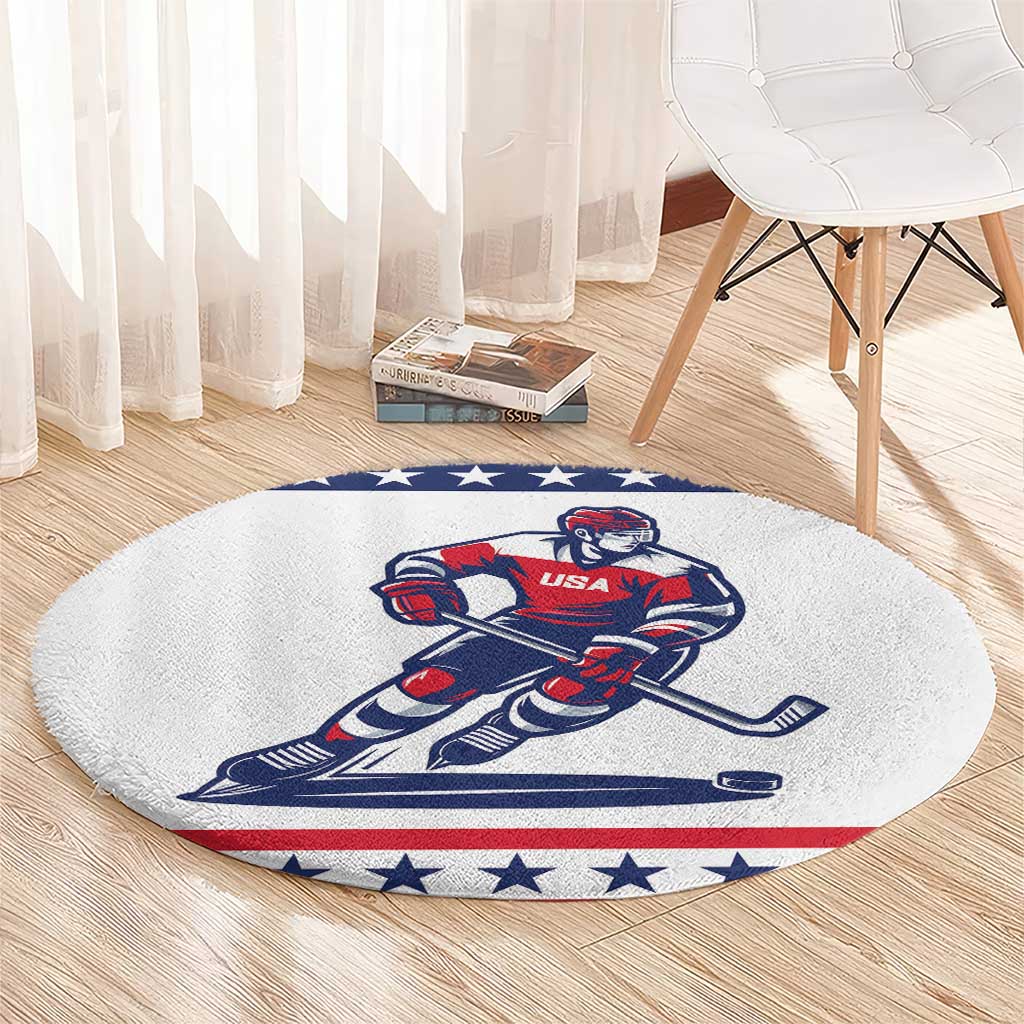 United States Hockey Round Carpet Go Champions USA