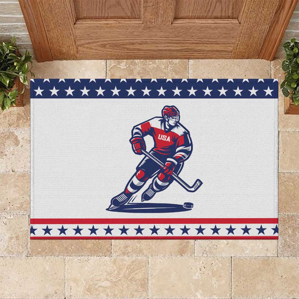 United States Hockey Rubber Doormat Go Champions USA