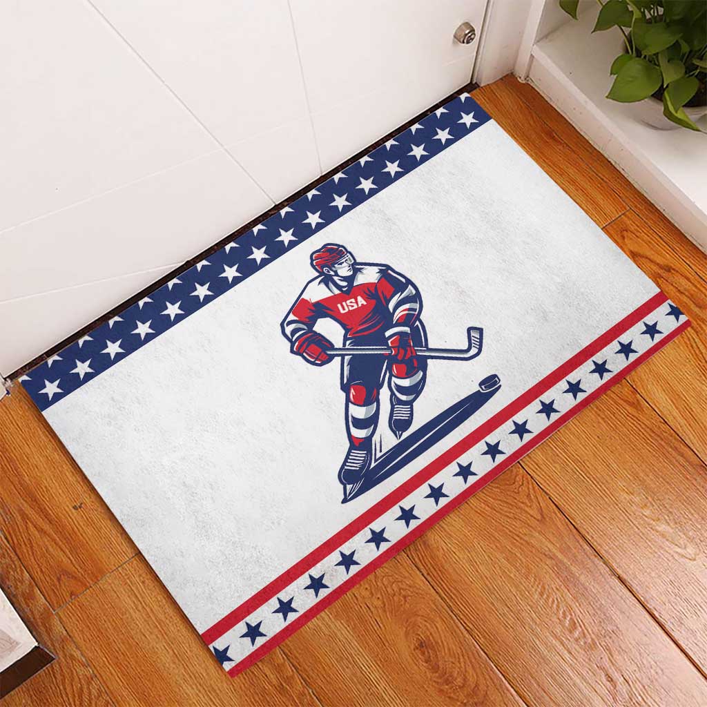 United States Hockey Rubber Doormat Go Champions USA