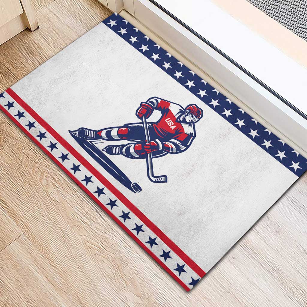 United States Hockey Rubber Doormat Go Champions USA