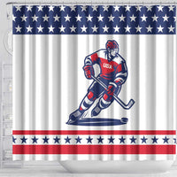United States Hockey Shower Curtain Go Champions USA