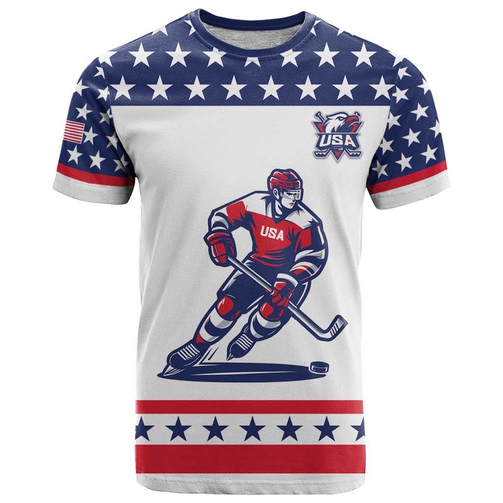 Custom United States Hockey T Shirt Go Champions USA