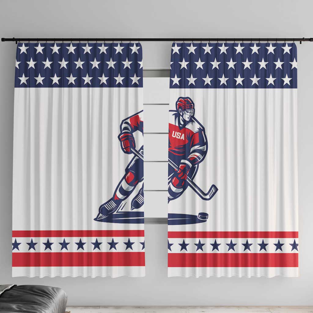 United States Hockey Window Curtain Go Champions USA