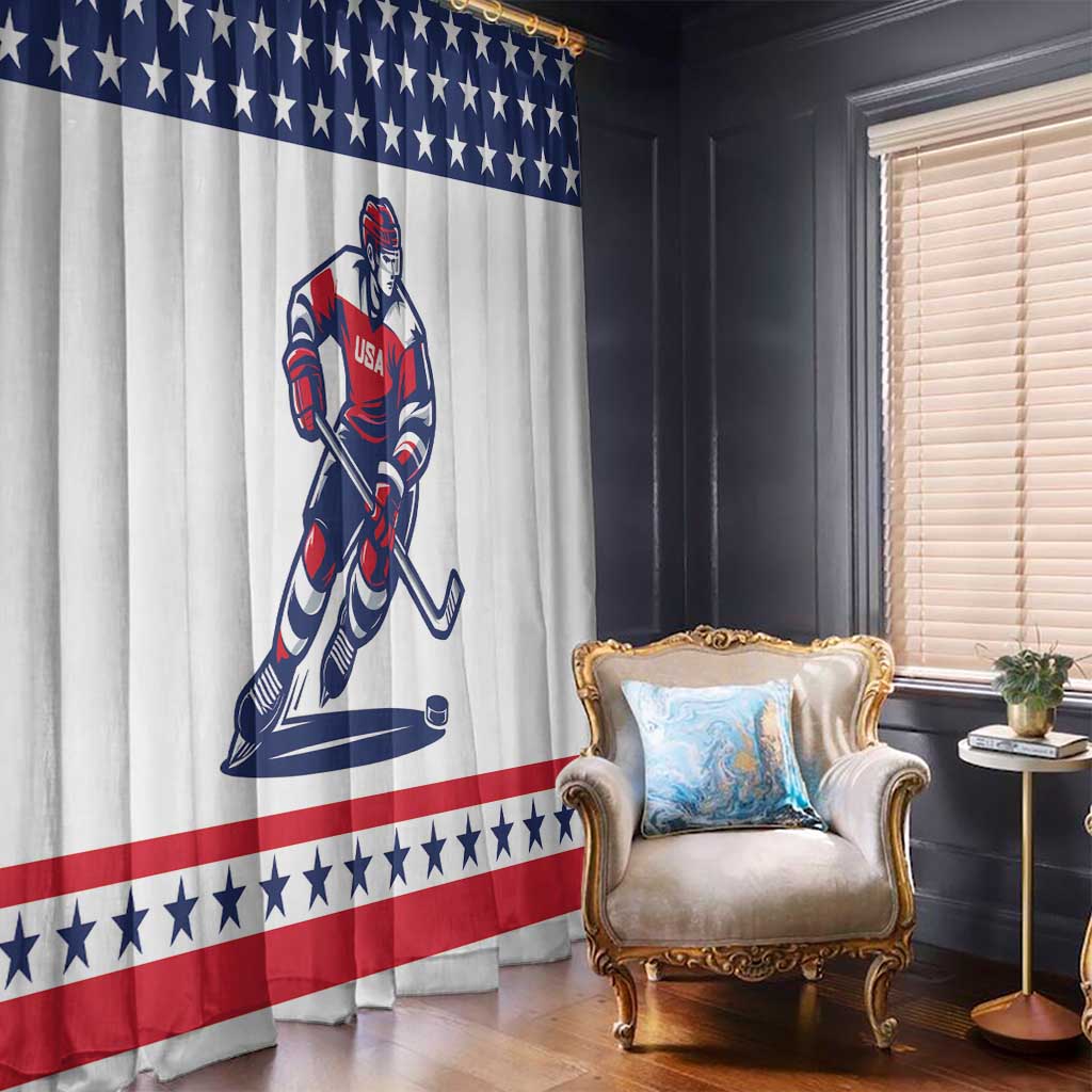 United States Hockey Window Curtain Go Champions USA