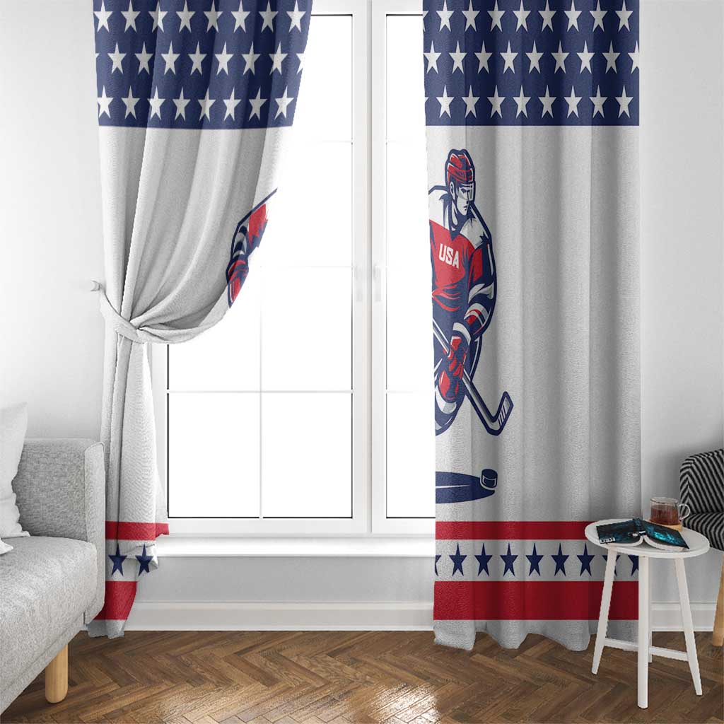 United States Hockey Window Curtain Go Champions USA