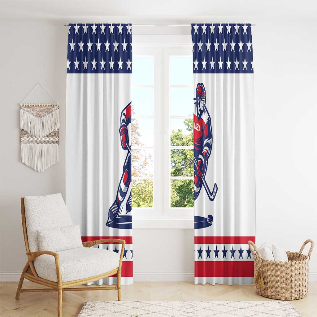 United States Hockey Window Curtain Go Champions USA