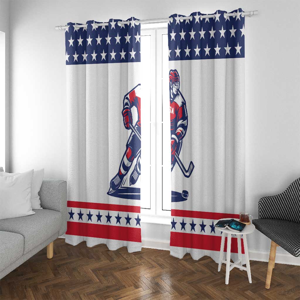 United States Hockey Window Curtain Go Champions USA