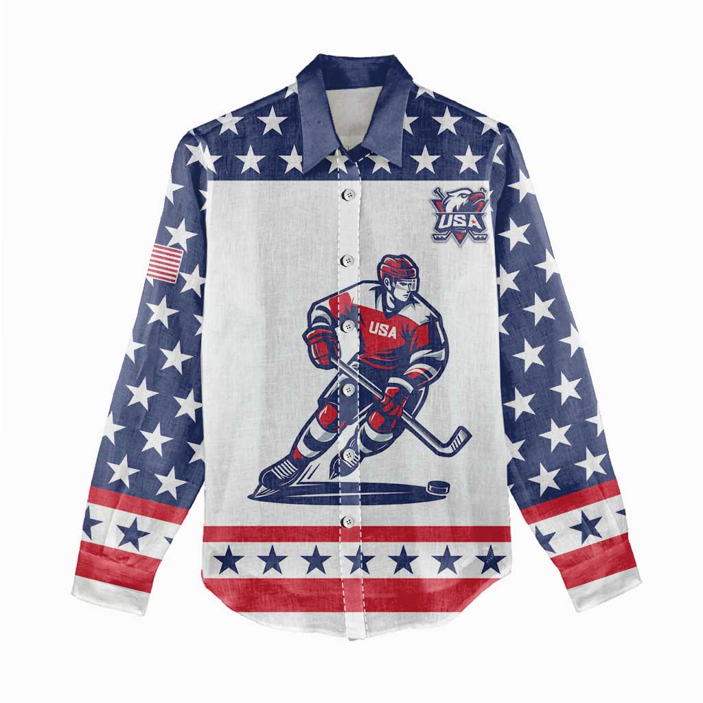 Custom United States Hockey Women Casual Shirt Go Champions USA