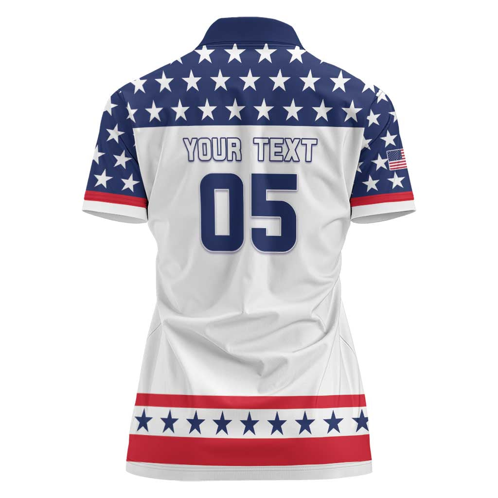 Custom United States Hockey Women Polo Shirt Go Champions USA