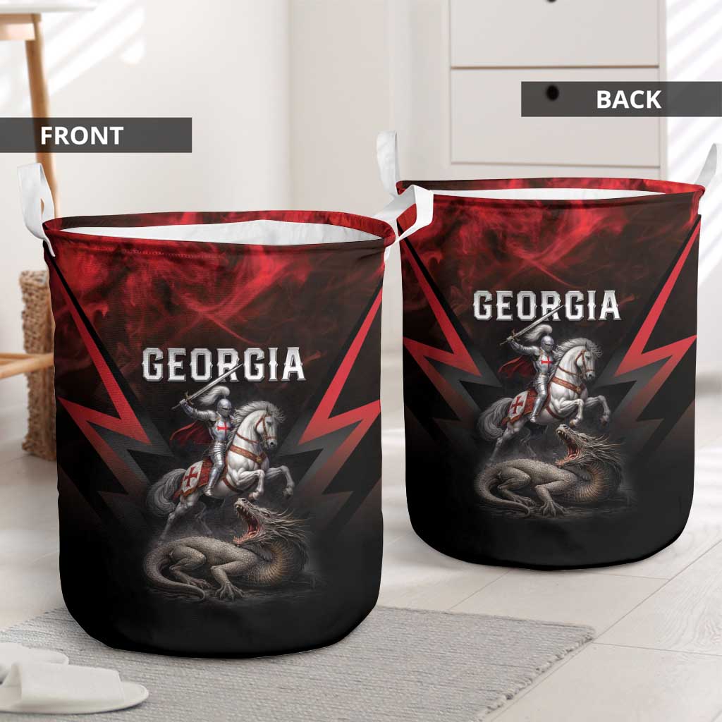 Georgia Coat Of Arms Laundry Basket Saint George And The Dragon