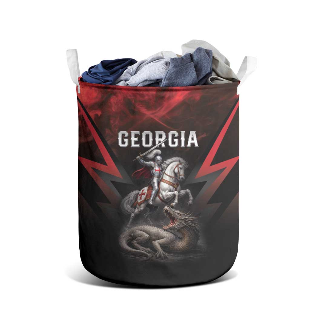 Georgia Coat Of Arms Laundry Basket Saint George And The Dragon