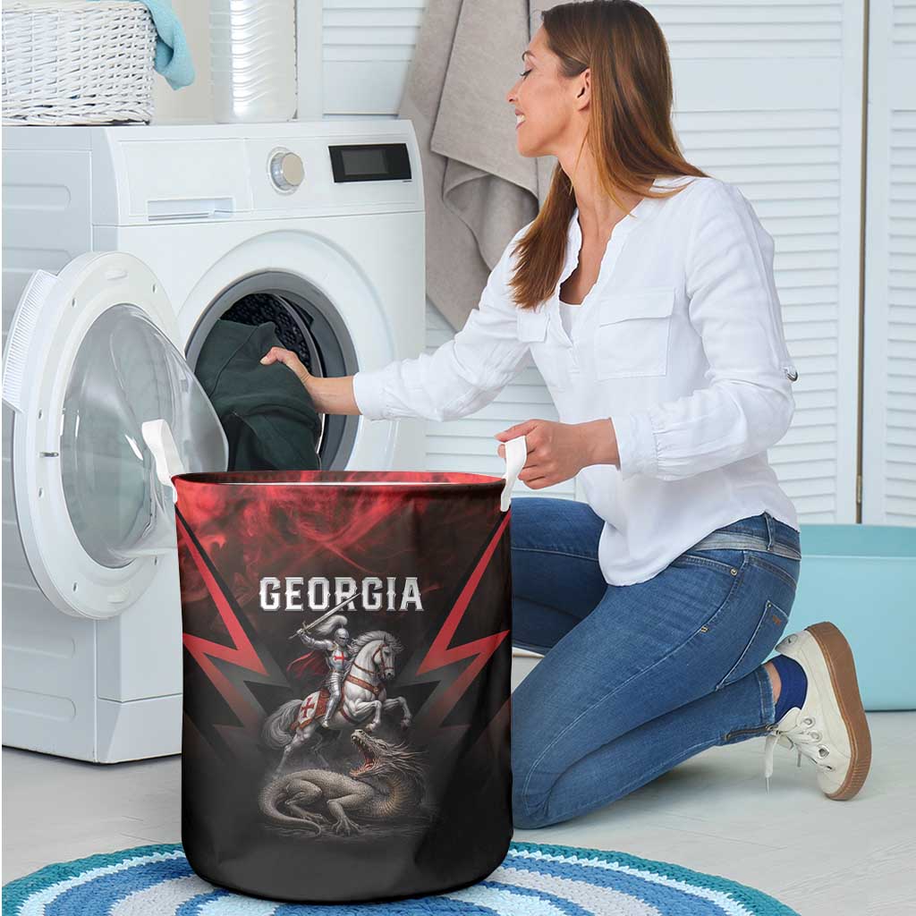 Georgia Coat Of Arms Laundry Basket Saint George And The Dragon