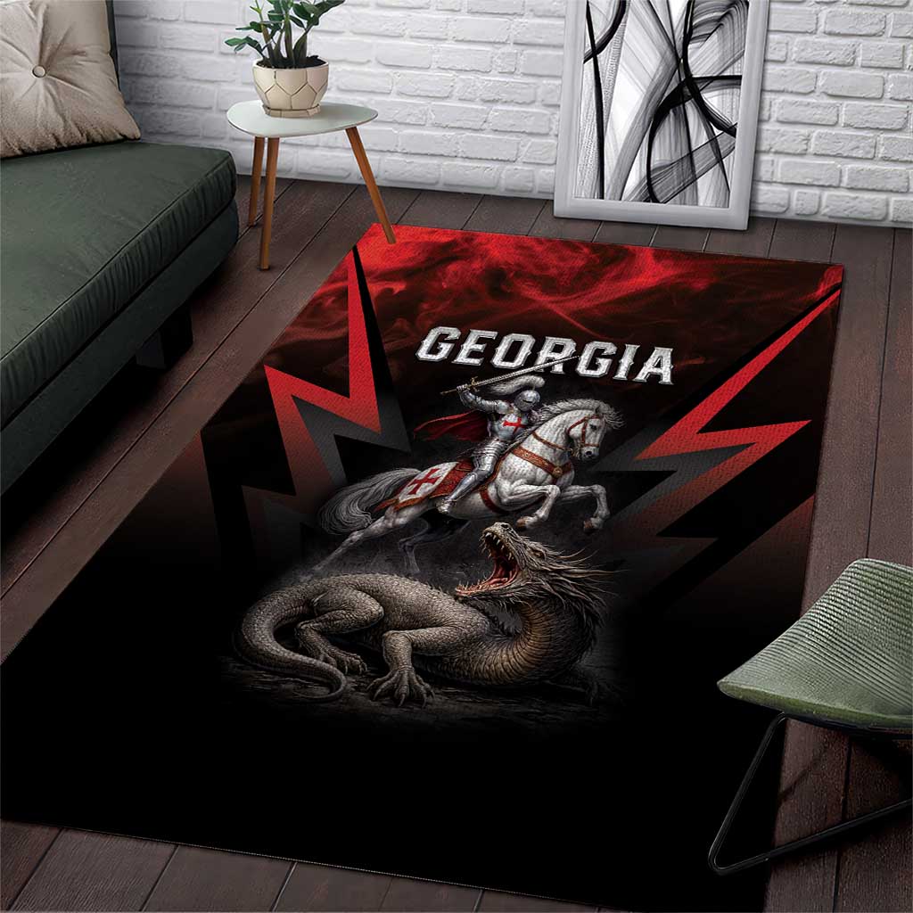 Georgia Coat Of Arms Area Rug Saint George And The Dragon