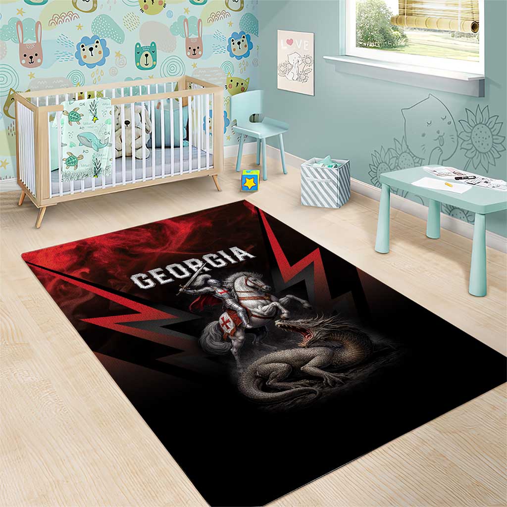 Georgia Coat Of Arms Area Rug Saint George And The Dragon