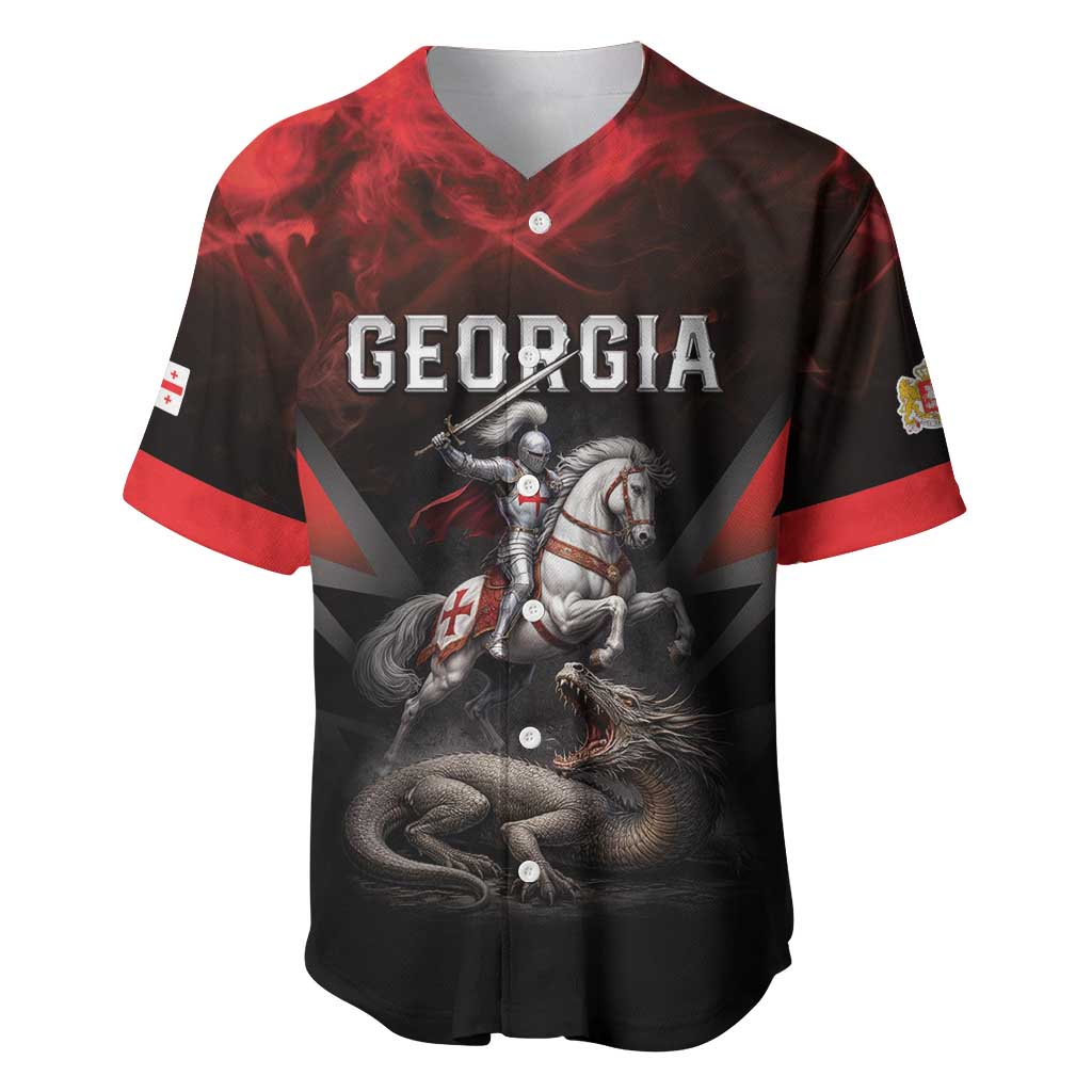 Georgia Coat Of Arms Baseball Jersey Saint George And The Dragon