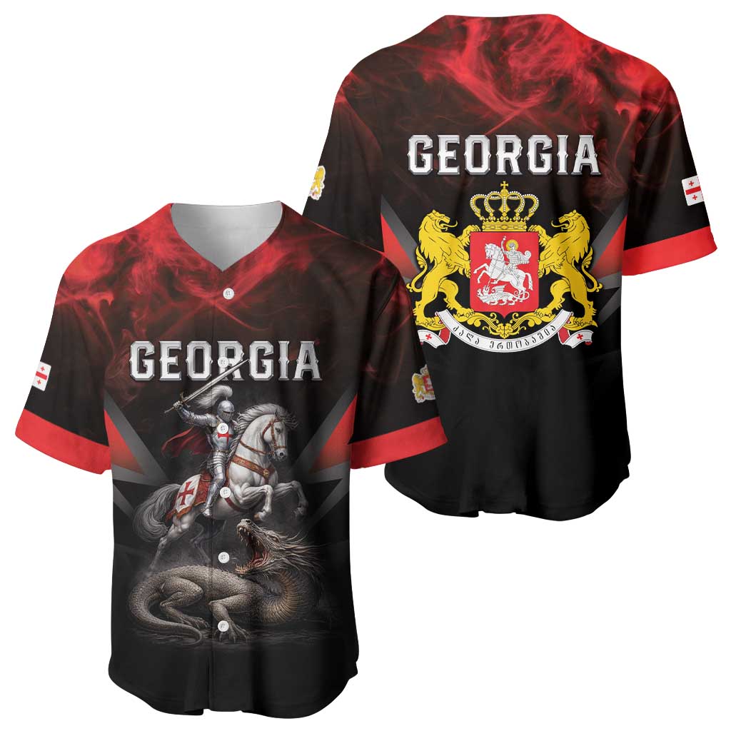 Georgia Coat Of Arms Baseball Jersey Saint George And The Dragon