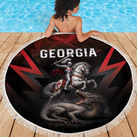 Georgia Coat Of Arms Beach Blanket Saint George And The Dragon