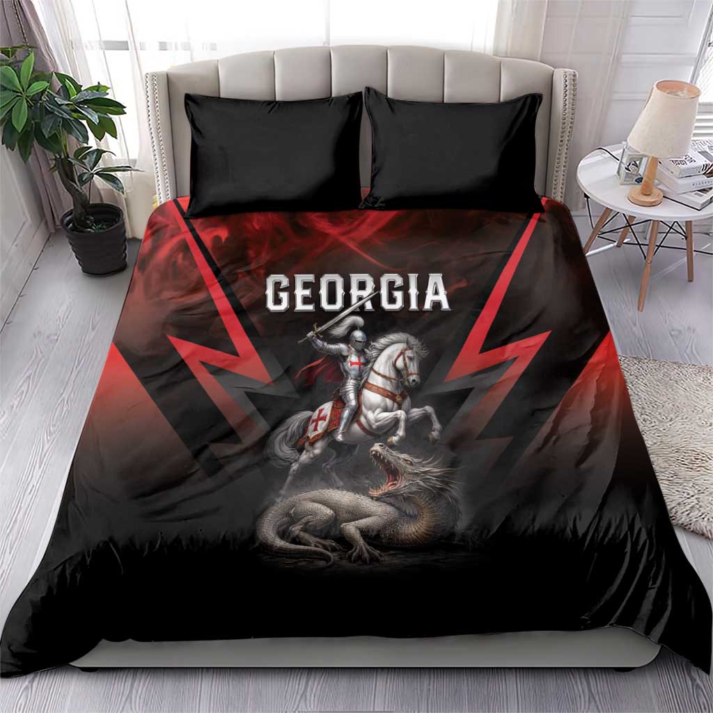 Georgia Coat Of Arms Bedding Set Saint George And The Dragon