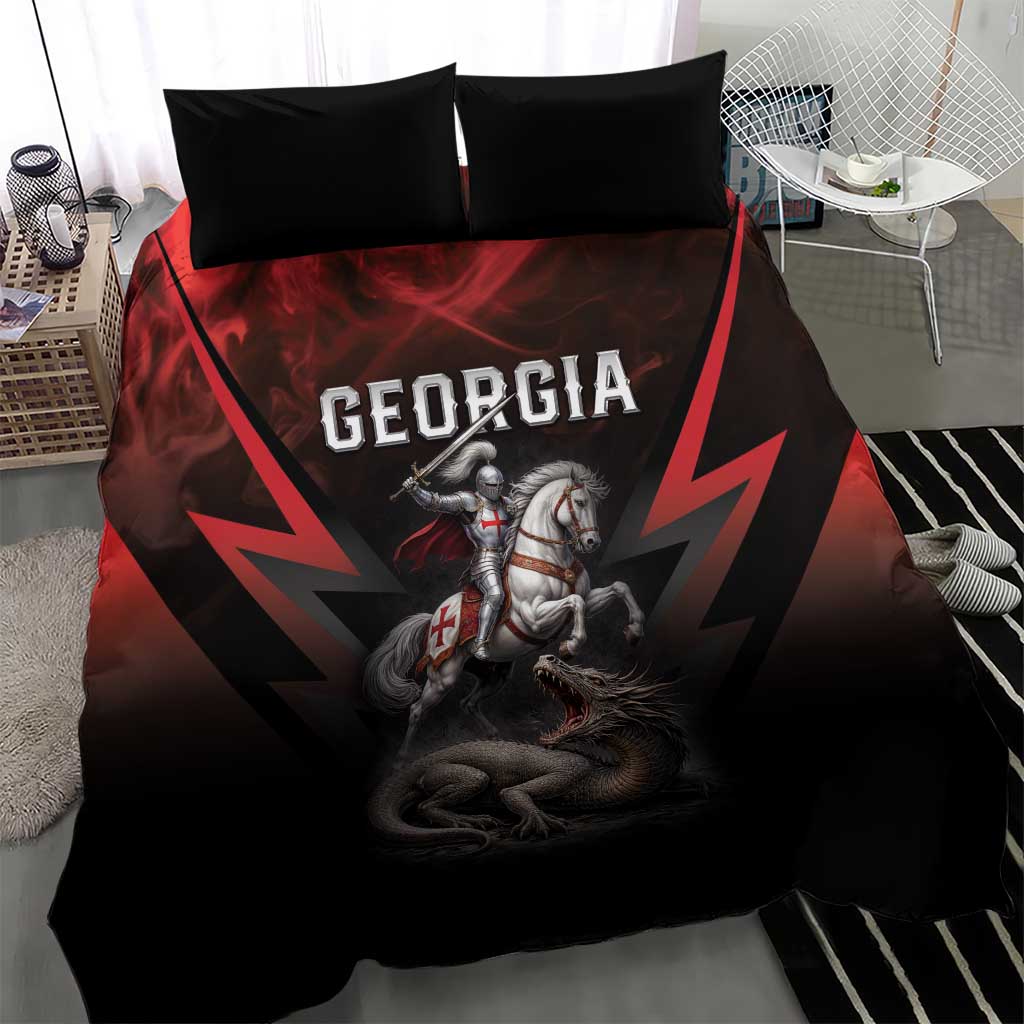 Georgia Coat Of Arms Bedding Set Saint George And The Dragon