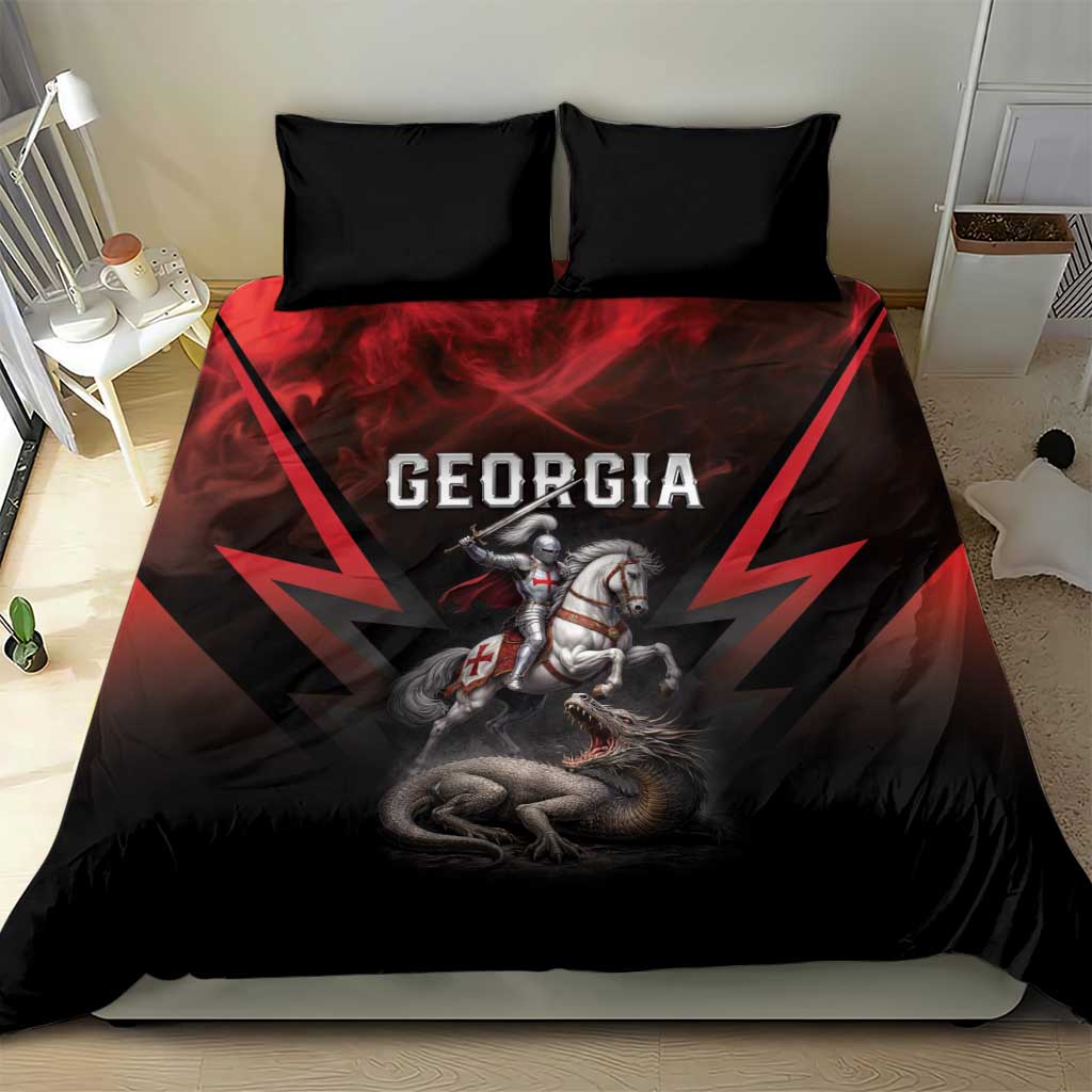 Georgia Coat Of Arms Bedding Set Saint George And The Dragon