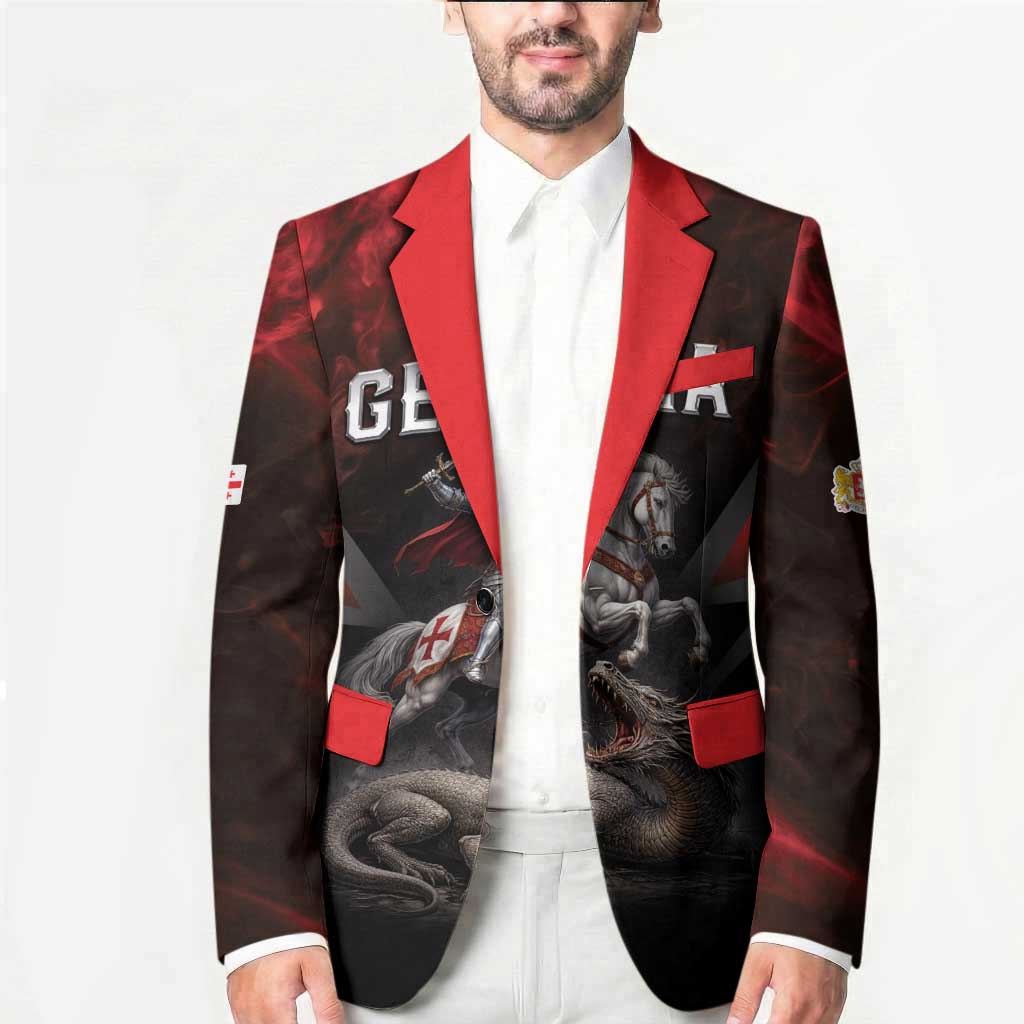 Georgia Coat Of Arms Blazer Saint George And The Dragon