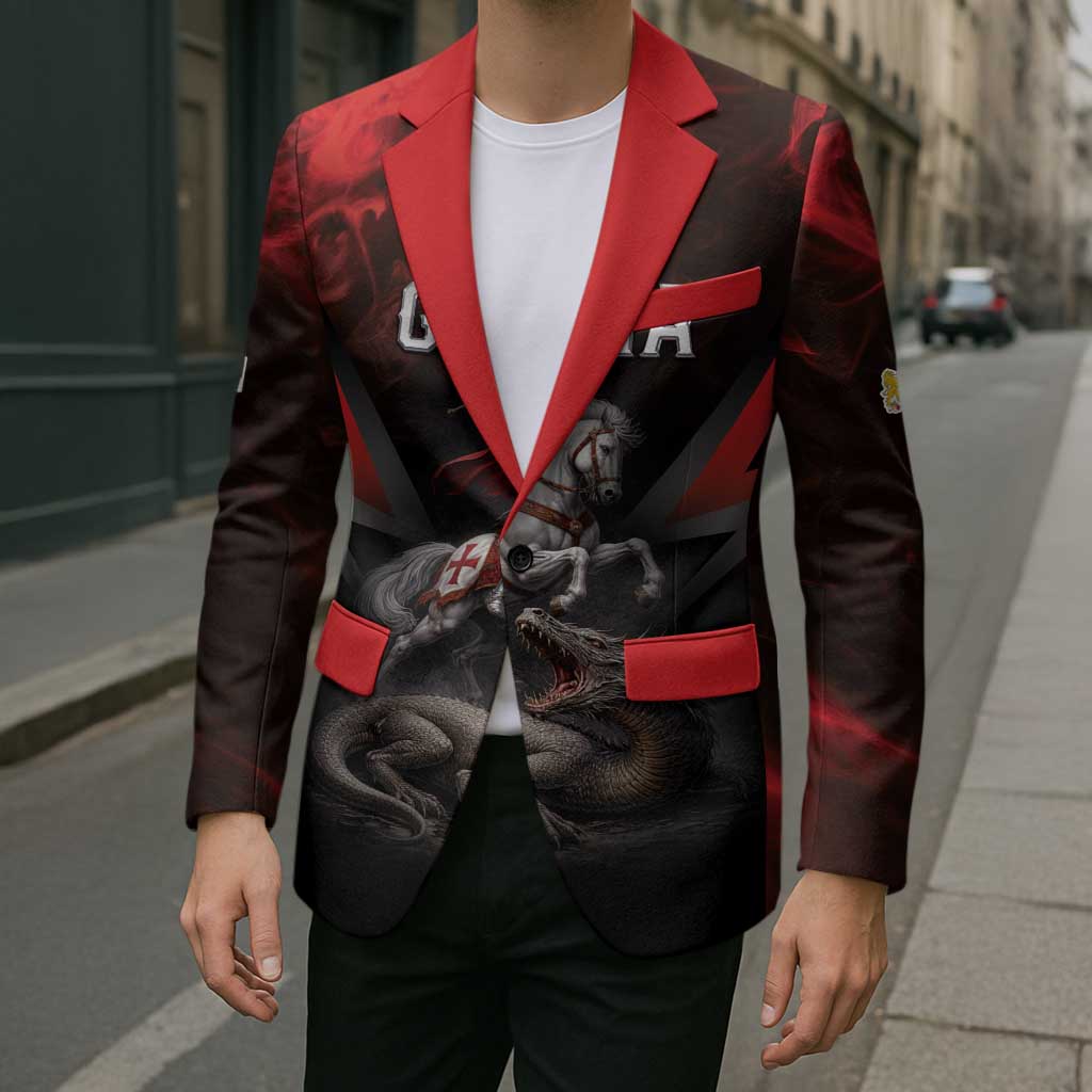 Georgia Coat Of Arms Blazer Saint George And The Dragon