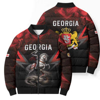 Georgia Coat Of Arms Bomber Puffer Jacket Saint George And The Dragon