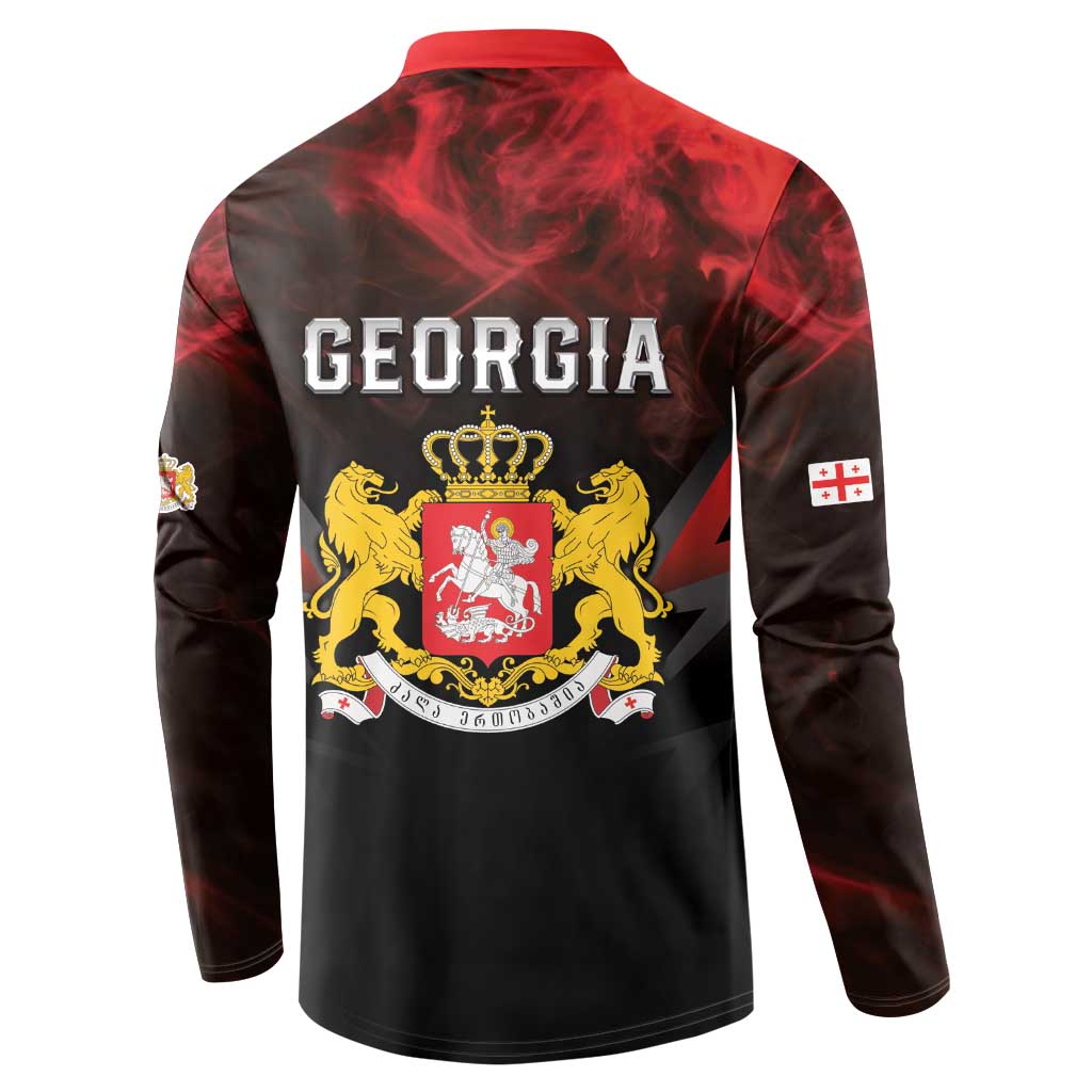 Georgia Coat Of Arms Button Sweatshirt Saint George And The Dragon
