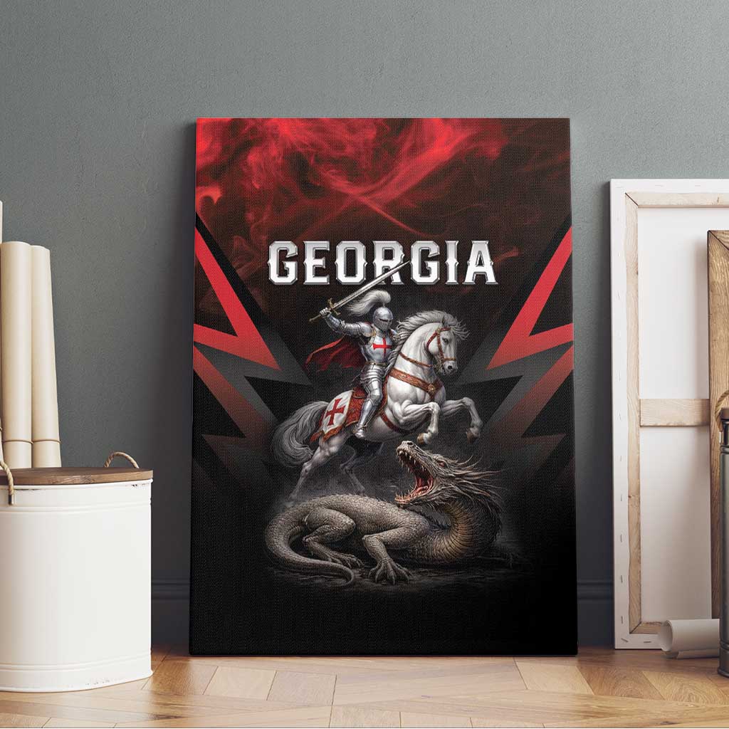 Georgia Coat Of Arms Canvas Wall Art Saint George And The Dragon