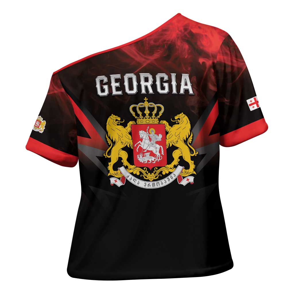 Georgia Coat Of Arms Cross Shoulder Shirt Saint George And The Dragon