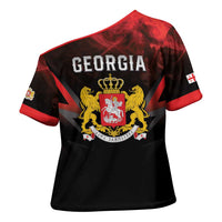 Georgia Coat Of Arms Cross Shoulder Shirt Saint George And The Dragon