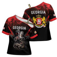 Georgia Coat Of Arms Cross Shoulder Shirt Saint George And The Dragon