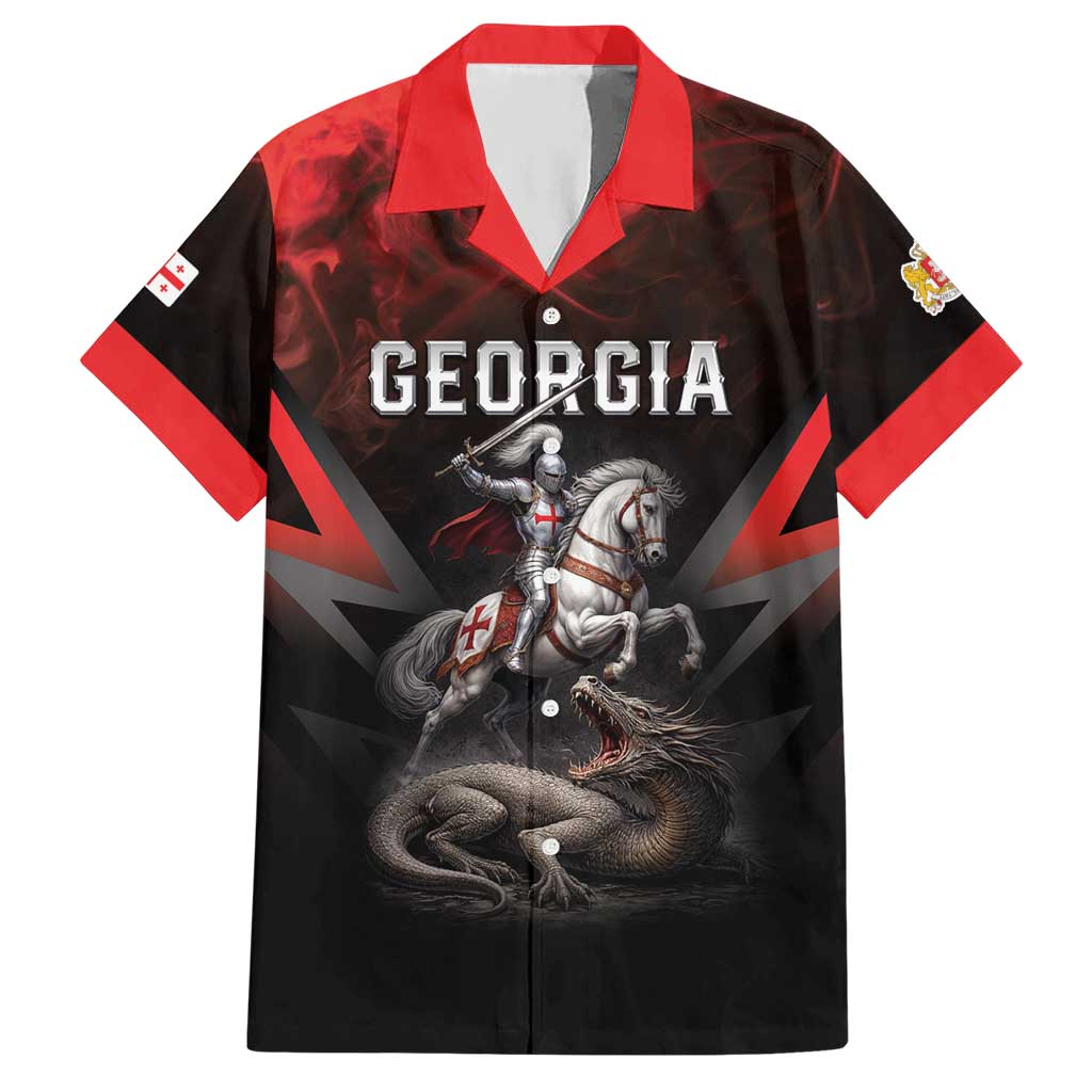 Georgia Coat Of Arms Hawaiian Shirt Saint George And The Dragon