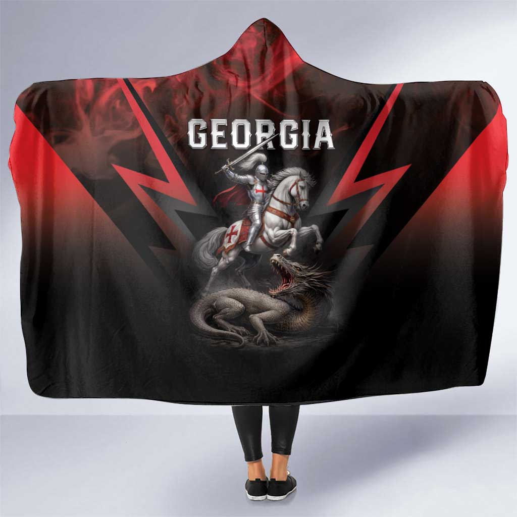 Georgia Coat Of Arms Hooded Blanket Saint George And The Dragon
