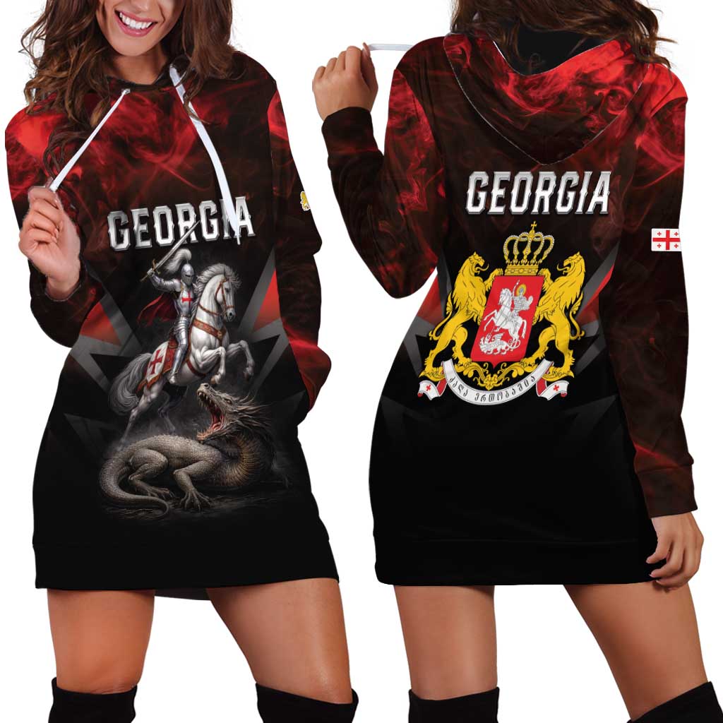Georgia Coat Of Arms Hoodie Dress Saint George And The Dragon