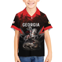 Georgia Coat Of Arms Kid Hawaiian Shirt Saint George And The Dragon
