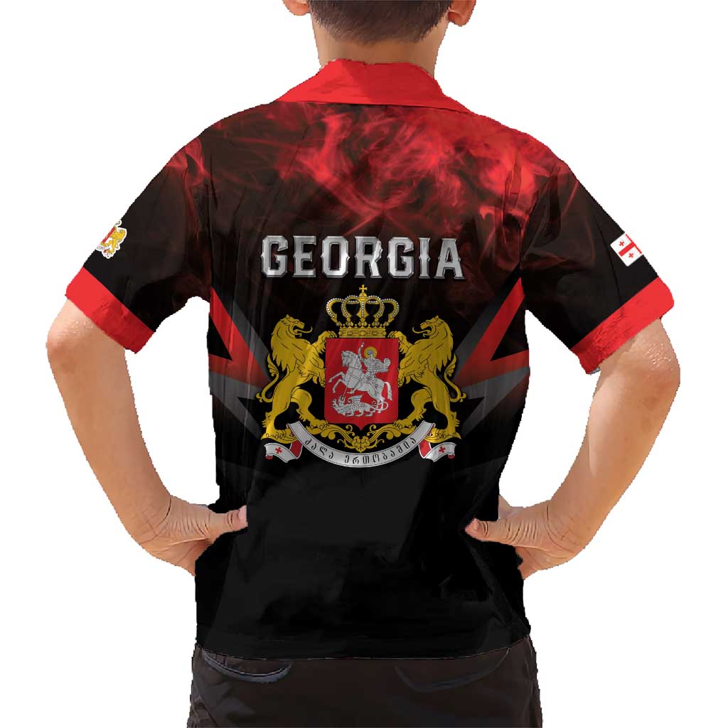 Georgia Coat Of Arms Kid Hawaiian Shirt Saint George And The Dragon