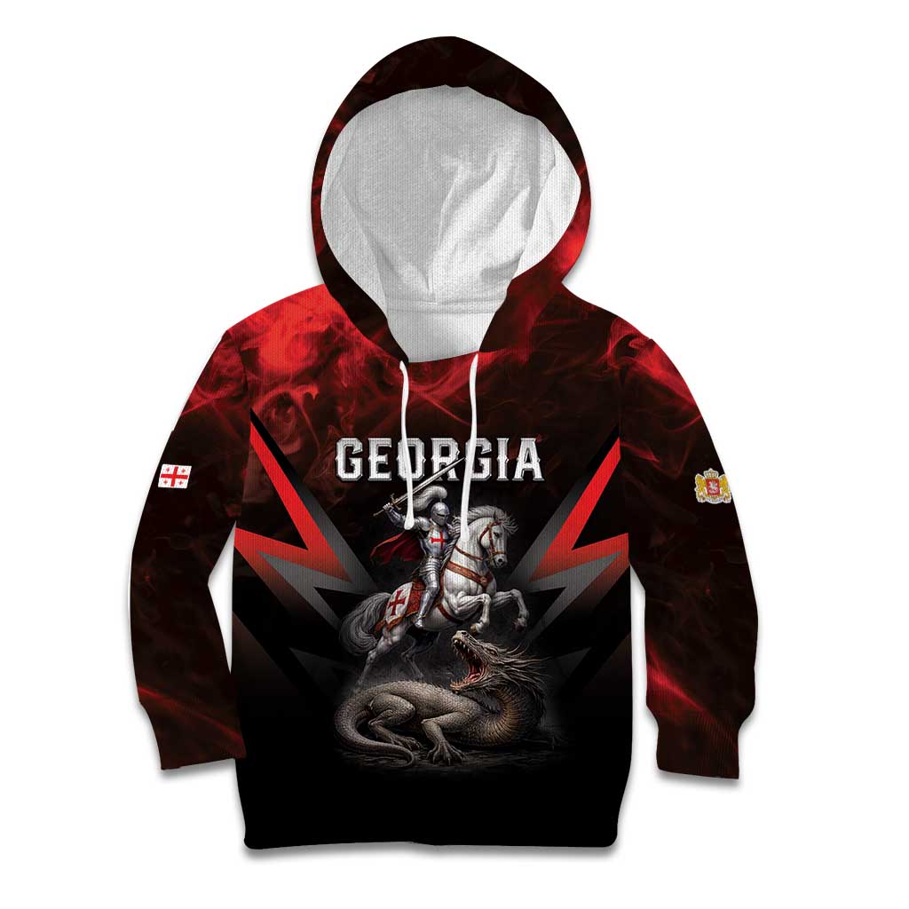 Georgia Coat Of Arms Kid Hoodie Saint George And The Dragon