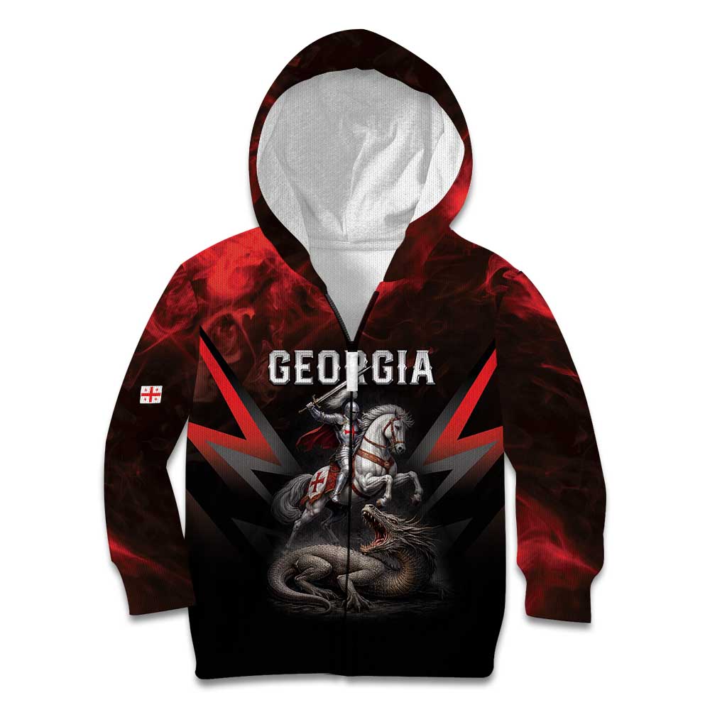 Georgia Coat Of Arms Kid Hoodie Saint George And The Dragon