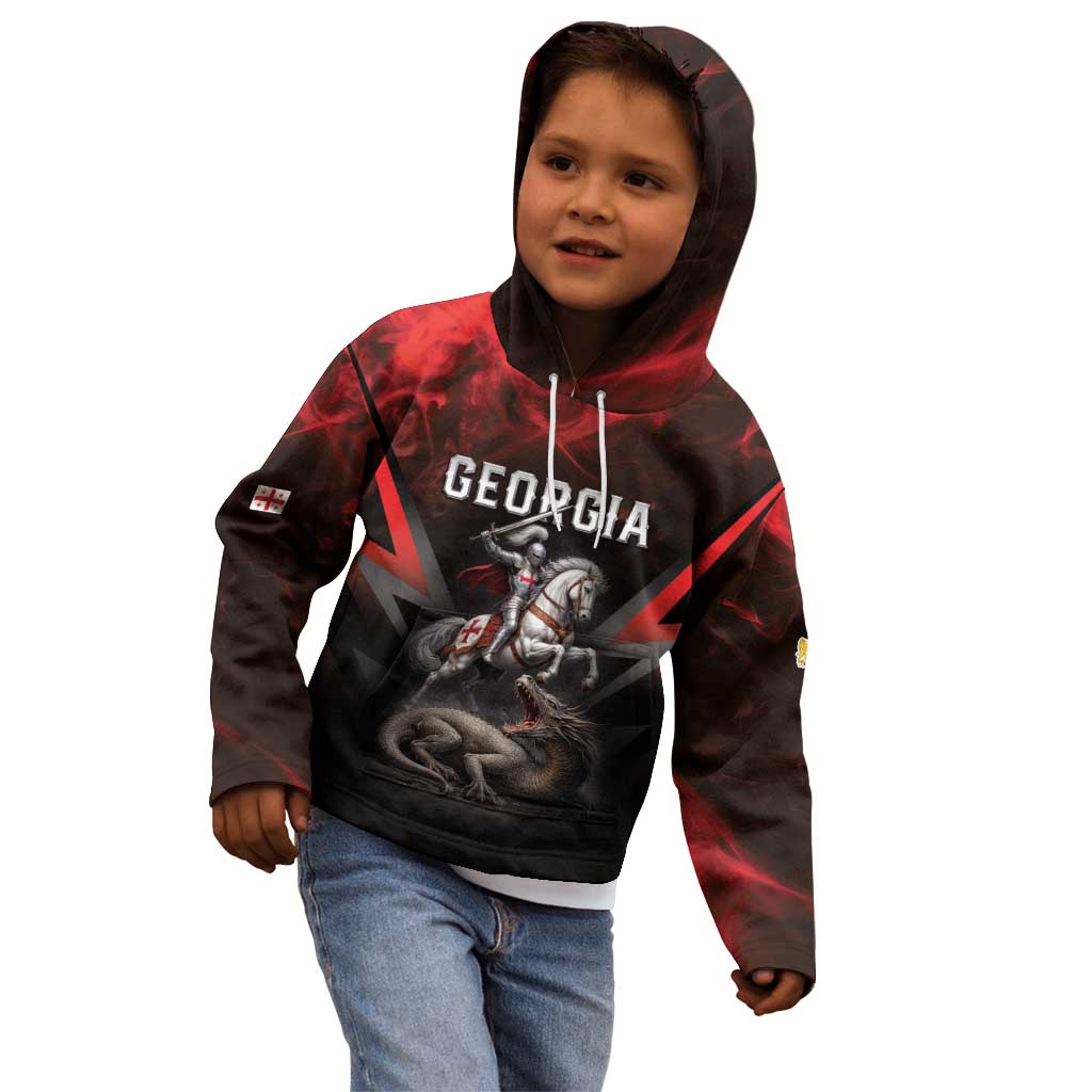 Georgia Coat Of Arms Kid Hoodie Saint George And The Dragon