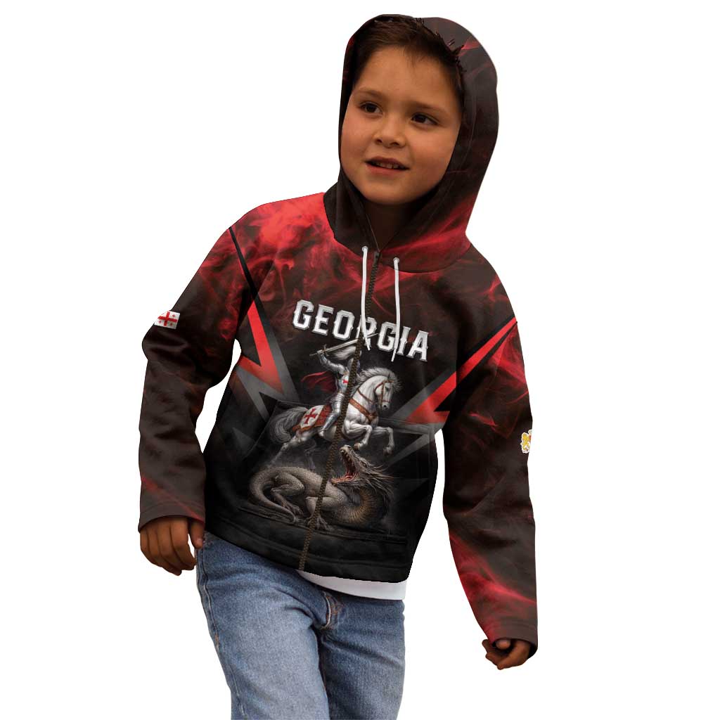 Georgia Coat Of Arms Kid Hoodie Saint George And The Dragon